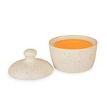 SHRIYAM CRAFT Finish Ceramic Butter Pot with Ceramic Lid (karbhuja Shape)