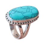 Kanika Jewelry Trove 925 Sterling Silver Turquoise Handmade Statement Ring for Women & Girl