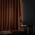 Stoa Paris Curtain for Home, Single pc PatternedVelvet Curtain for Door, Living Room, Bedroom, Kids Room, Diwali Decoration, Home Decor Gifting, Grommet Curtain, Easy Installation - Caramel Caress