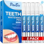 Teeth Whitening Pen Gel 5 Pack for 70+ Treatments | Enamel-Safe & Sensitivity-Free 4 Whitening Pens Plus 1 Desensitizing Pen | Instant Teeth Whitening Kit that 1-6 Shade Whiter in 1-2 Weeks | Mint