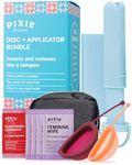 2 Menstrual Discs and Applicator Bundle - No Metals or Toxins - 100% Medical-Grade Silicone-Most Soft Reusable Period Disc - Inserts and Removes Like a Tampon - Capacity of 5 and 7 Tampons
