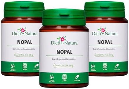 Dieti Natura Pack de 3x 200 Cápsulas de Nopal - Favorece el control de apetito - Ayuda a Captar el Azúcar y Favorece el Bienestar Cardiovascular - Fabricado en Francia