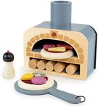 Tender Leaf Toys Make Me a Pizza! - Wooden Pretend Pizza Oven Play Food Set for Kids