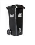 Aristo Plastic Manual-Lift Garbage Waste Dustbin with Wheel 120 L (BLACK)