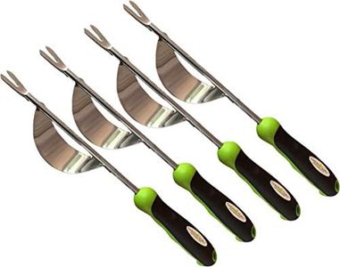 Garden Guru Dandelion Weeder Tool with Ergonomic Handle - Stainless Steel Weed Puller for Planting, Weeding, Flower and Vegetable Care in Lawn Garden Yard | Rust Resistant (Fulcrum 4 Pack)