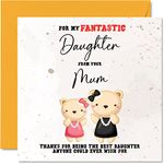 Special Birthday Cards for Daughter - Fantastic Daughter - Happy Birthday Card for Daughter from Mum, Daughter Birthday Gifts, 145mm x 145mm Sentimental Birthday Greeting Cards Gift for Daughter