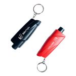 SEMTION Window Breaker Seatbelt Cutter Keychain Car Escape Rescue Tool for Emergency, Pack of 2 (Black-Red)