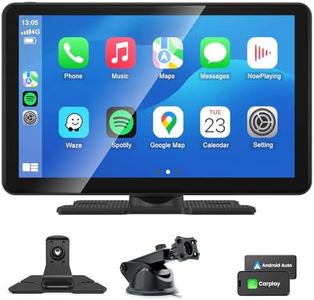 Wireless Apple CarPlay Android Auto Screen, Car Stereo 9" 1080P Touch Screen Portable Navigation Radio Vedio Player Bluetooth WiFi, Voice Control, Mirror Link