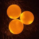 Aolowewin 3Pcs Glow in The Dark Golf Balls, Super Bright LED Golf Balls, Night Golf Practice Balls, Lights up for 5-8 Ms per Hit, for Golfer & Kids & Night Fishing (Orange)