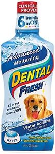 Dental Fresh Advanced Whitening Water Additive 503ml – Dog Breath Freshener Formula to Help Overall Dog Dental Care and Brighten Teeth