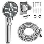 RV Shower Head with Hose, High Pressure 5 Mode Shower head Replacement, Shower Head for RV/Campers, Travel Trailer, Motorhome for Water Saving, Handheld Shower Head Holder and Hose, On Off Switch