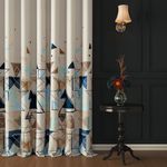 Story@Home Whiteout Digital Print Curtains for Long Door 9 Feet 1 Piece, Thermal Insulated, Room Brightening Long Door Curtains | Elegant Curtains for Living Room, Bedroom, (118 x 275 cm, Ivory)