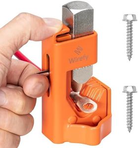 Wirefy Hammer Lug Crimper Tool - Cable Battery Wire Crimping Too Made with Hardened Stainless Steel - Accommodates Gauges from 8 AWG to 4/0