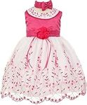 Aki_Dress Flower Girl Sleeveless Rounded Neck Embroidery Baby & Infant Dress Fuchsia 3M CH.555