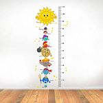 Rawpockets Decals ' Solar System and Height Measurements Chart for Kids - Kids Room ' Extra Large Size ( Wall Coverage Area - Height 160 cms X Width 45 cms )(Pack of 1)Wall Sticker