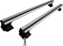 Universal Roof Rack Cross Bars – 55" Adjustable Fit for Most Cars, SUVs, and Vehicles Without Roof Rails, Heavy Duty Aluminum with Anti-Theft Lock, Easy Installation, 175 lbs Capacity
