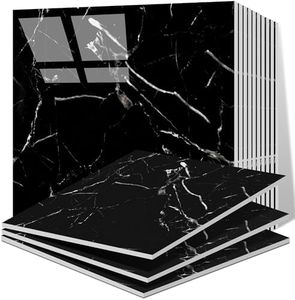 Vieshful 20pcs Peel and Stick Backsplash Tile，12"x12" Self Adhesive Marble Tile for Wall, PVC Waterproof Shower Wall Panels, Back Splash Stick on Tiles for Kitchen Bathroom Living Room, Not Real Tile