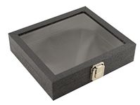 Top of The Range Wooden Display Box with Glass lid Salesman's Travel Organizer Display Case BD84-1C