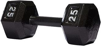 AmazonBasics Cast Iron Hexagon Dumbbell, 11.3 Kgs (25 pounds)