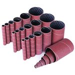 LotFancy Spindle Sander Sleeves, 18PCS 60 Grit Sanding Sleeves by , Aluminum Oxide Abrasive, 4-1/2” Length, 3 each of 1/2”,3/4”,1”,1-1/2”, 2” and 3”