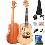 Rosefinch 23 inch Ukulele for Beginners for Kids Ukulele Mahogany Hawaiian Guitar Starter Kit (Tuner, Nylon Strings, Gig Bag, Strap,Capo, Picks)