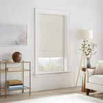 Eclipse Drew Noise Reducing Blackout Cordless Lined Window Roman Shade for Living Room, 36 in x 64 in, Ivory