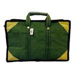 GIRIRAJ CANVAS HUB Green Tool Bag Electrician,Technician, Service Engineer,Mechanic,Plumber,Carpenter Tools Bag (2 Zipper Pockets Inside) 20"x12"x6" Inches