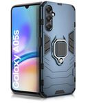 WOW IMAGINE Shock Proof Back Case Mobile Cover for Samsung Galaxy A05S 5G | Galaxy M14 4G | Back Cover Case (Tough Armor | Hybrid PC + TPU | Ring Holder & in-Built Kickstand | Blue)