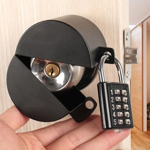 Door Handle Lock, Door Knob Lock Out Device,Cover to Disable The Doorknob/Faucet/Valve, Prevents Turning of Door Knob and Access to Keyhole, Prevents Operating The Knob (Password Hanging Lock)