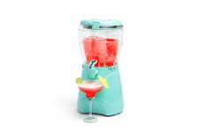 Nostalgia 128-Ounce Margarita Maker & Slushie Machine, Makes One Gallon Frozen Drinks, Stainless Steel Flow Spout and Carry Handle, Creamy Texture, Double Insulated, Easy Clean, 1 Gallon, Aqua