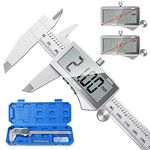 Digital Vernier Caliper, Preciva Electronic Caliper 150mm with Extraordinary LCD Screen, Digital Precision Tool Vernier Micrometer Stainless Steel with Mm/Inch Conversion, Splash Resistant