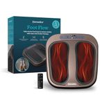 Homedics Foot Flow Mobility Booster Vibration Massager - Vibrating Foot Massager with Soothing Heat, 20 Intensities & 3 Pre-Set Modes, Help Promote Blood Flow & Revitalise Tired Muscles