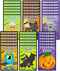 Neliblu Halloween Coloring Books for Kids 24 Pieces - Halloween Party Favors Non Candy Halloween Decoration Treat Alternative for Kids (Pack of 24)