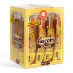 Pan Ducale Biscotti Italian Biscuits, Almond Flavoured Biscotti, Individually Wrapped Cookies, Pack of 24 x 36 Grams