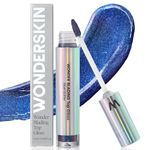 Wonderskin Wonder Blading Top Gloss - Lip Gloss, High Shine Finish, Blue Makeup For Lips (Glitter Blue)