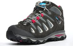 Karrimor Women's Isla Mid Ladies Weathertite Black High Rise Hiking Boots, Black C Pink, 6 UK