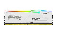 Kingston FURY Beast White RGB EXPO 32GB 6000MT/s DDR5 CL30 DIMM Desktop Gaming Memory Kit of 2 - KF560C30BWEAK2-32