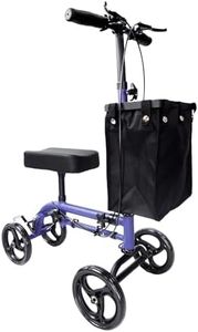 All Terrain Steerable Knee Scooter Crutch Alternative, Foot Injuries Steerable Knee Walker Folding Knee Scooter for Adults with Adjustable Handle Economy Lightweight Leg