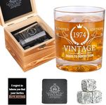 2024 50th Birthday Gifts For Him, 1974 Whiskey Glasses, 50th Birthday Gifts For Men, 50 Year Old Gifts For Men, Gifts For Men Over 50, 50th Birthday Gift Ideas, 1974 Birthday Gift For Men, Dad,Husband