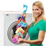 SockDock Sock Organizer for Washing, Drying, & Storing Paired Socks | Adult & Baby Sock Hanger Also Holds Gloves, Scarves, & Underwear | Space-Saving Laundry Sock Holder | 2-Pack (Blue)