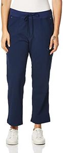 Dickies Xtreme Stretch Women Scrubs Pant Mid Rise Rib Knit Waistband DK020, D-navy, Small Petite