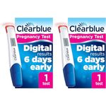 Clearblue Early Detection Pregnancy Test – Digital Ultra Early (10 MIU/ml), No Test Can Tell You Sooner – 1 Digital Test, Packaging May Vary (Pack of 2)