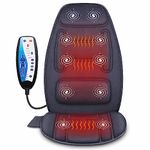 Snailax Massage Seat Cushion, Back Massage Chair Pad with Heat, Full Back and Thighs Massage with 10 Vibration Massage Motors, 2 Heat Levels, Christmas Gifts for men