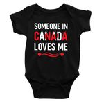 file Someone In Canada Loves Me Baby One-Piece, Baby Canada Bodysuit, My First Canada Day Bodysuit, Baby Bodysuit, Black, White