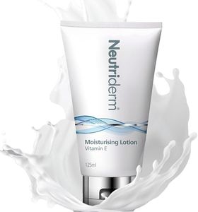 Neutriderm Moisturising Lotion 125ml (Pack of 1) | Hydrating Face & Body Moisturiser - Vitamin E Cream | Nourishing, Soothing, Long-Lasting Hydration | All Skin Types