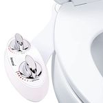 Bidet Toilet Seat Attachment with Water Pressure Control, Self-Cleaning Dual Nozzles, Non-Electric Bidet, Easy to Install, Fresh Water Spray for Posterior & Feminine Wash