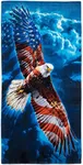 Dawhud Direct American Eagle Beach Towel for Men, Boys, Girls, Kids, Women Eagle Bath Towel Print 30" x 60" Pool Towel Super Soft Plush Cotton Eagle Towel for Eagle Lovers American Towel
