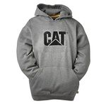 Caterpillar Men's Big-Tall Trademark Hooded Sweatshirt, Dark Heather Grey, X-Large