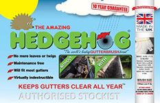 10 x Hedgehog Gutter Brush Guard 100mm Black 4m Clean Leaf & Debris Free 40m