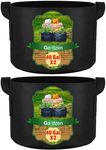 Gardzen 2-Pack 40 Gallon Grow Bags, Aeration Fabric Pots with Handles, Pot for Plants